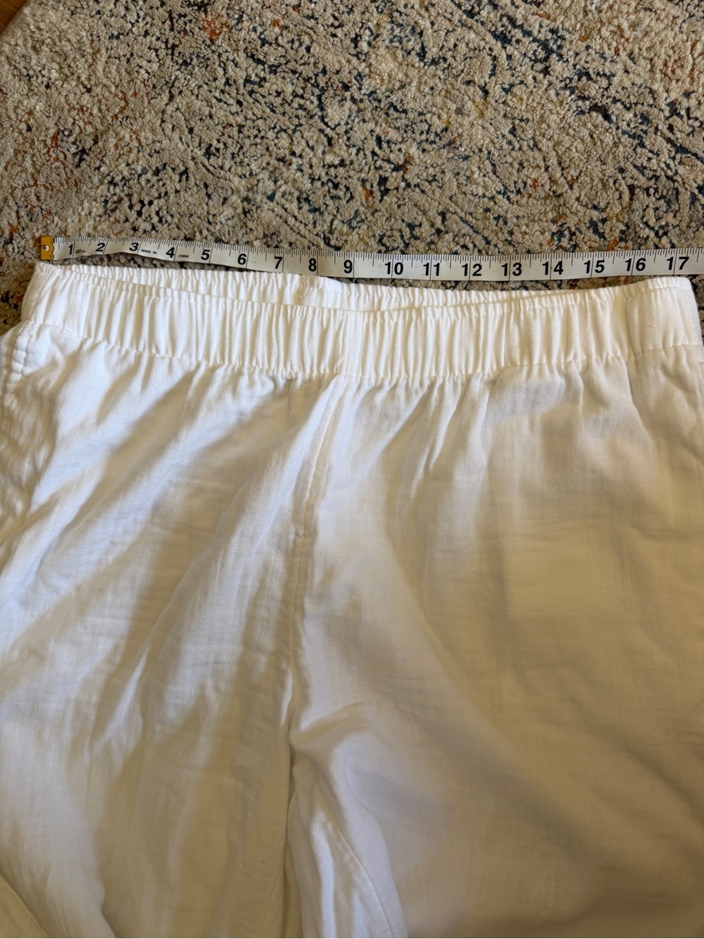 Old Navy 100% Cotton Wide-Leg White Pants Size Large - Picture 6 of 6